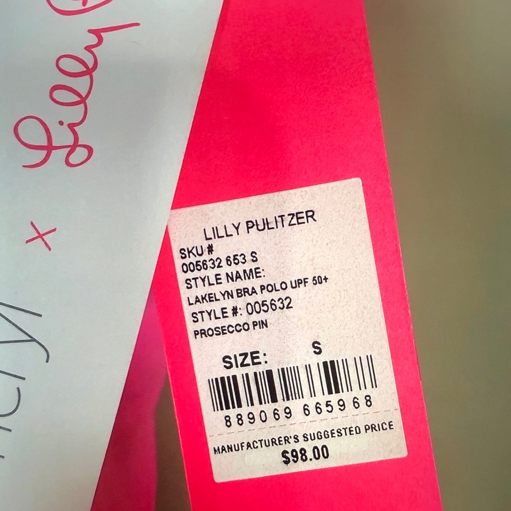 Lilly Pulitzer Neon Pink Sleeveless Collared Tank - Picture 9 of 10
